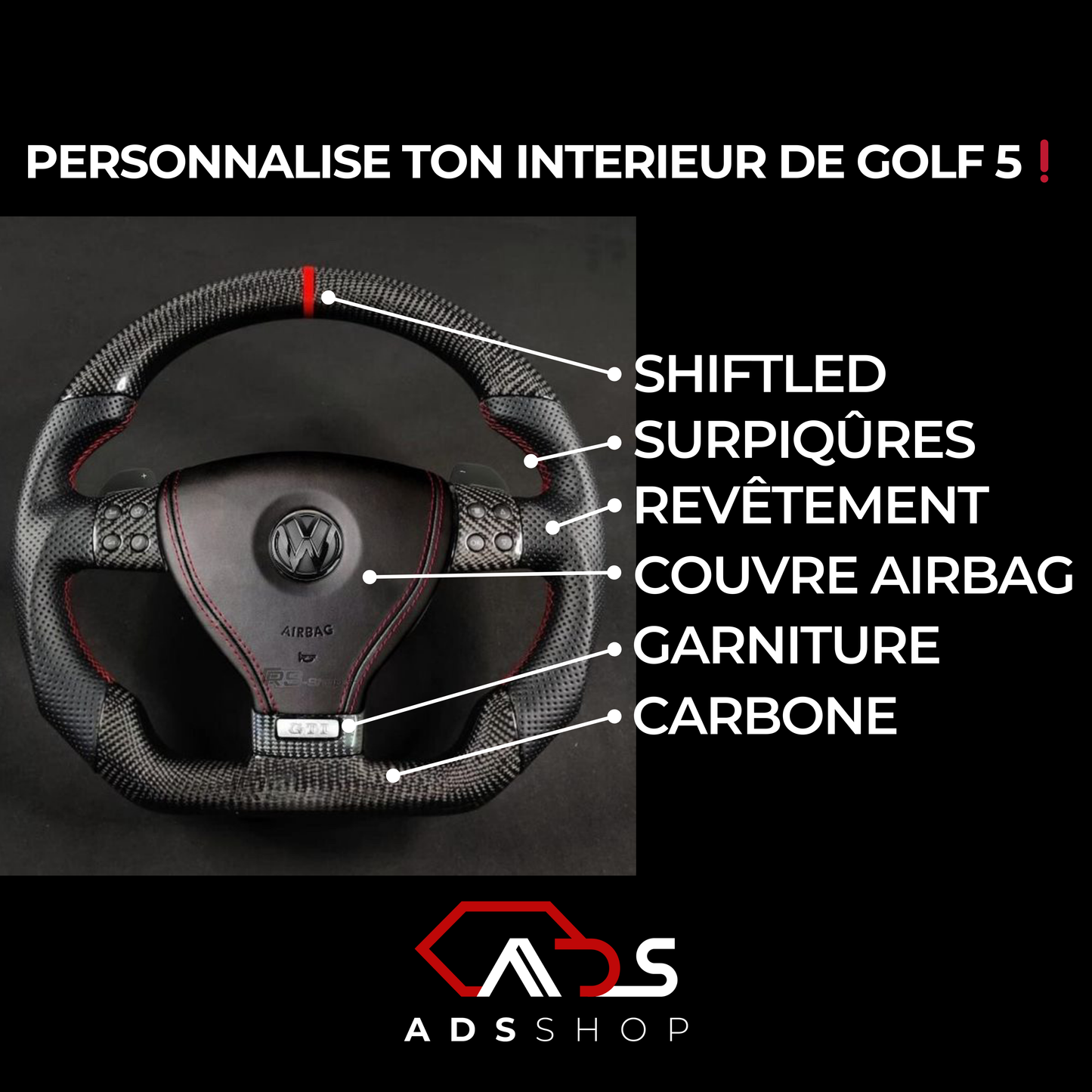 CONFIGURATEUR DE VOLANT VW GOLF 5