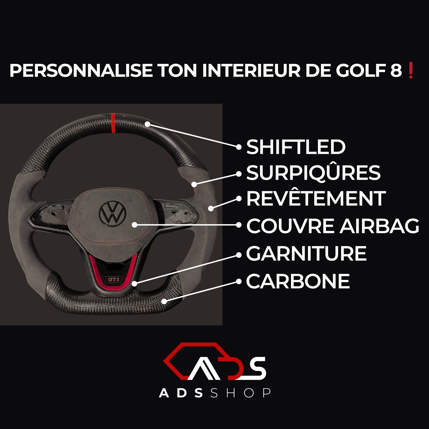 CONFIGURATEUR DE VOLANT VW GOLF 8