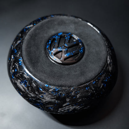 Volant LED carbone forgé bleu compatible VW Golf 7 / 7.5 R / R-Line